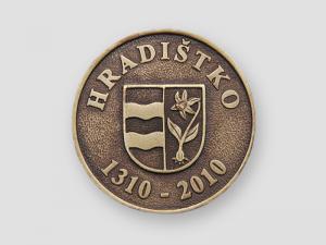 starobronzová pamětní medaile pro obecní příležitosti obce Hradištko