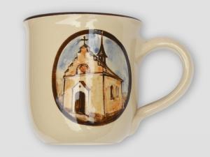 ručně malovaná keramika kostel