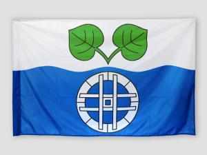 Slavnostní tištěná vlajka obce Trotina